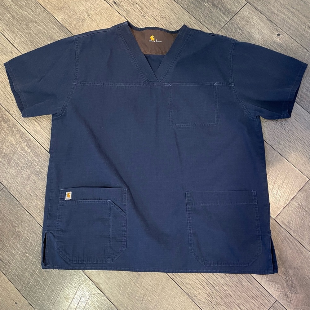Carhartt Blue Scrub Top